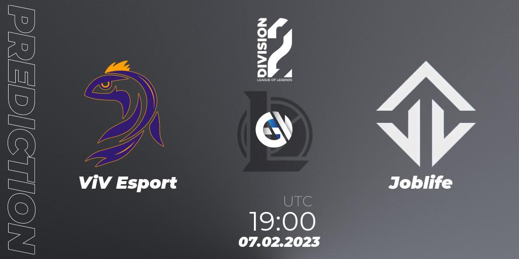 Prognose für das Spiel ViV Esport VS Joblife. 07.02.2023 at 19:00. LoL - LFL Division 2 Spring 2023 - Group Stage