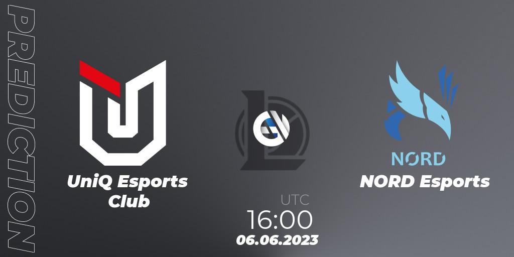 Prognose für das Spiel UniQ Esports Club VS NORD Esports. 06.06.23. LoL - NLC Summer 2023 - Group Stage