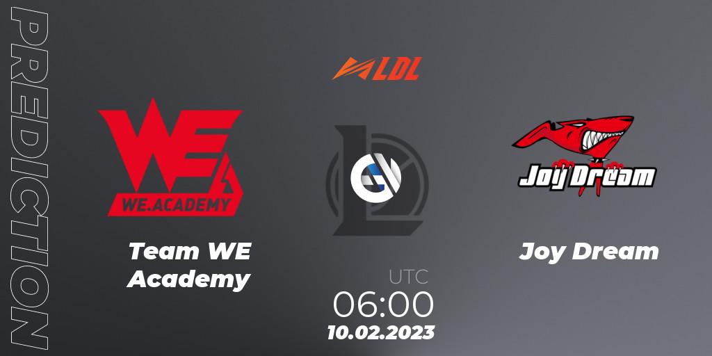 Prognose für das Spiel Team WE Academy VS Joy Dream. 10.02.23. LoL - LDL 2023 - Swiss Stage