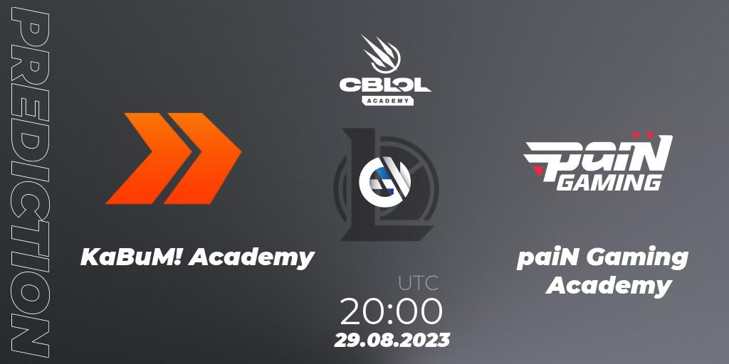 Prognose für das Spiel KaBuM! Academy VS paiN Gaming Academy. 29.08.23. LoL - CBLOL Academy Split 2 2023 - Playoffs