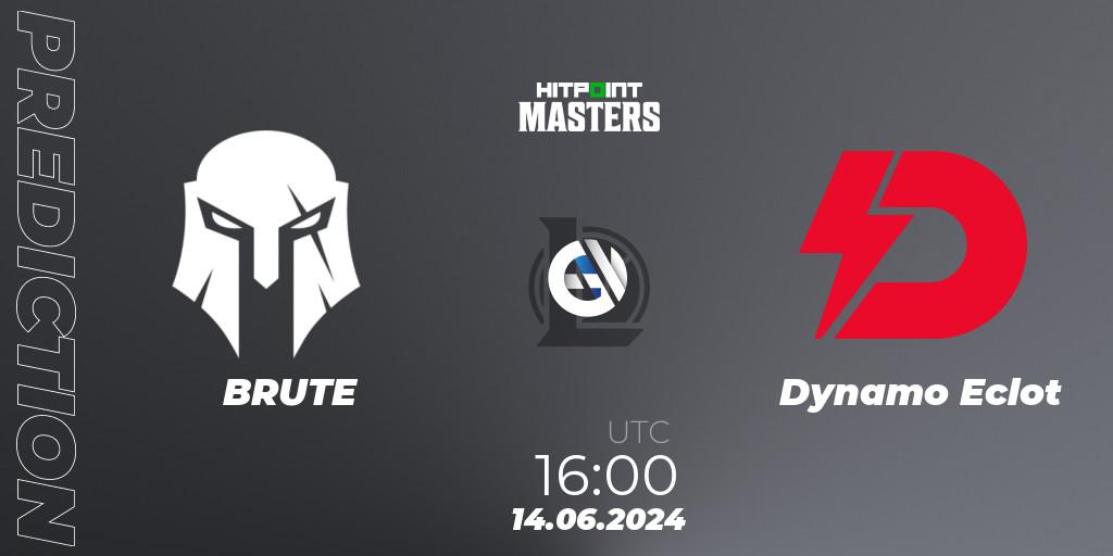 Prognose für das Spiel BRUTE VS Dynamo Eclot. 14.06.2024 at 16:00. LoL - Hitpoint Masters Summer 2024