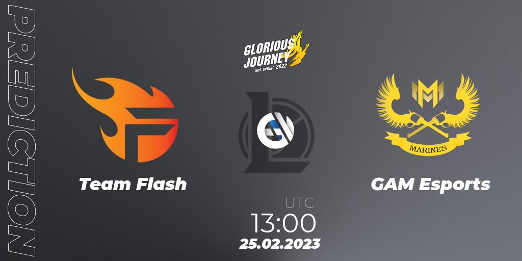 Prognose für das Spiel Team Flash VS GAM Esports. 25.02.23. LoL - VCS Spring 2023 - Group Stage