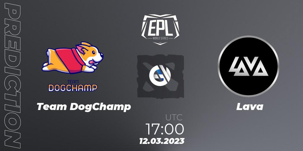 Prognose für das Spiel Team DogChamp VS Lava. 12.03.23. Dota 2 - European Pro League World Series America Season 4