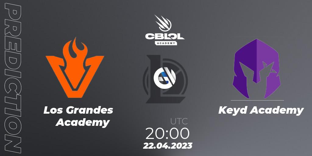 Prognose für das Spiel Los Grandes Academy VS Keyd Academy. 22.04.2023 at 20:00. LoL - CBLOL Academy Split 1 2023