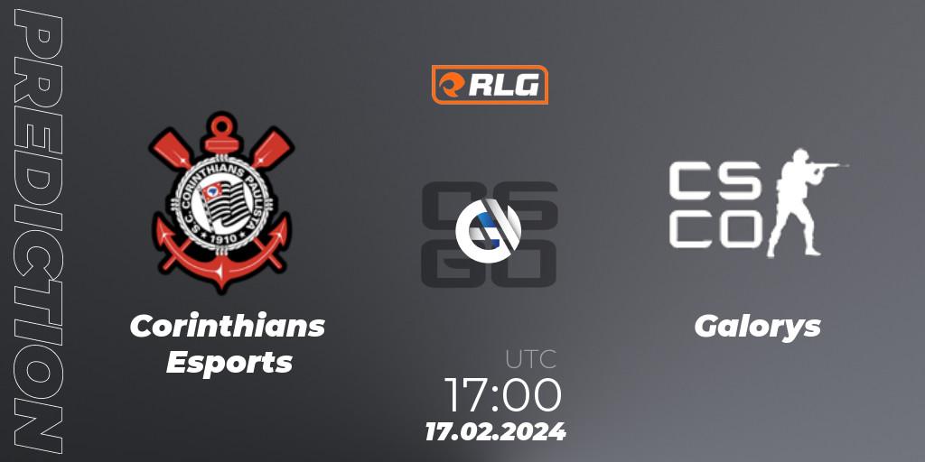 Prognose für das Spiel Corinthians Esports VS Galorys. 17.02.2024 at 17:00. Counter-Strike (CS2) - RES Latin American Series #1
