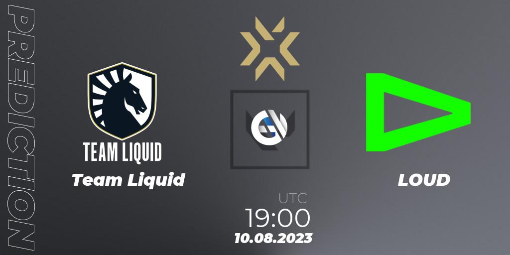 Prognose für das Spiel Team Liquid VS LOUD. 10.08.23. VALORANT - VALORANT Champions 2023