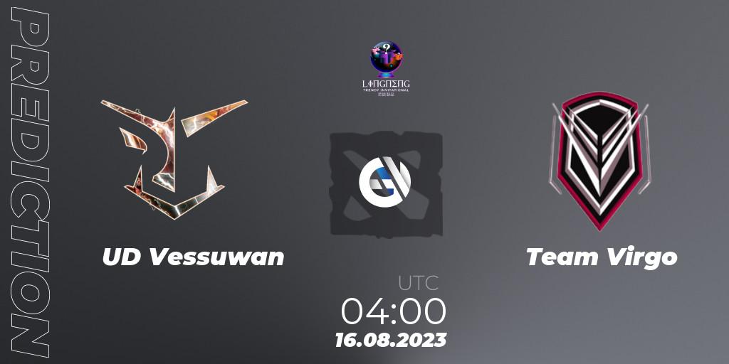 Prognose für das Spiel UD Vessuwan VS Team Virgo. 16.08.23. Dota 2 - LingNeng Trendy Invitational