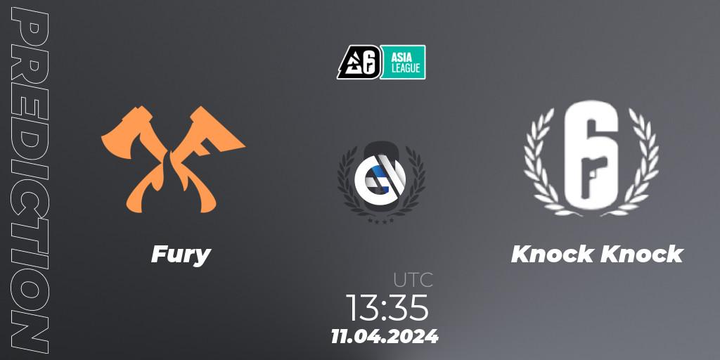 Prognose für das Spiel Fury VS Knock Knock. 11.04.24. Rainbow Six - Asia League 2024 - Stage 1