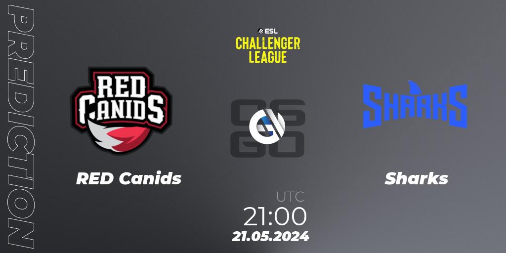 Prognose für das Spiel RED Canids VS Sharks. 21.05.2024 at 21:00. Counter-Strike (CS2) - ESL Challenger League Season 47: South America