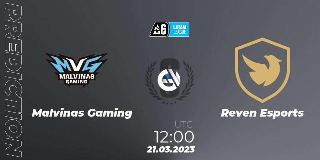 Prognose für das Spiel Malvinas Gaming VS Reven Esports. 22.03.23. Rainbow Six - LATAM League 2023 - Stage 1
