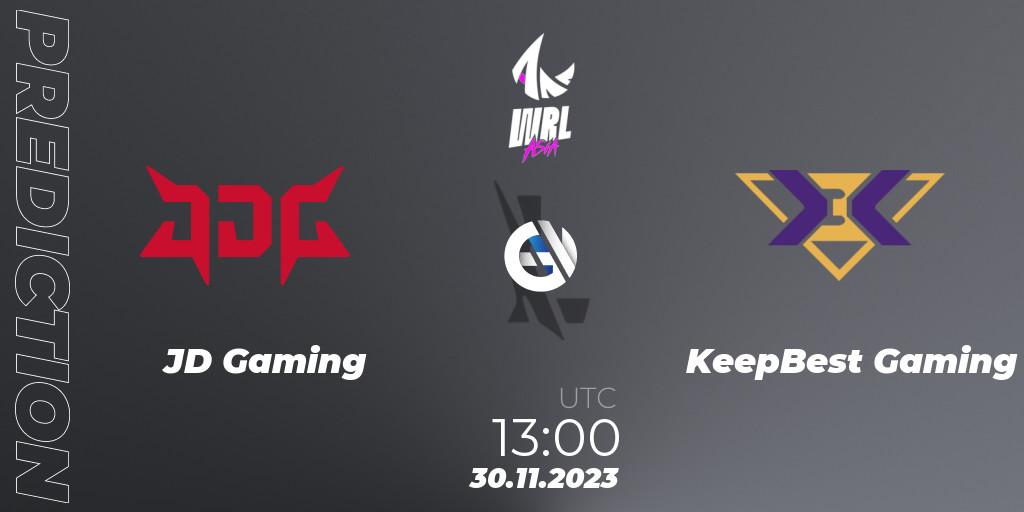 Prognose für das Spiel JD Gaming VS KeepBest Gaming. 30.11.2023 at 13:00. Wild Rift - WRL Asia 2023 - Season 2 - Regular Season