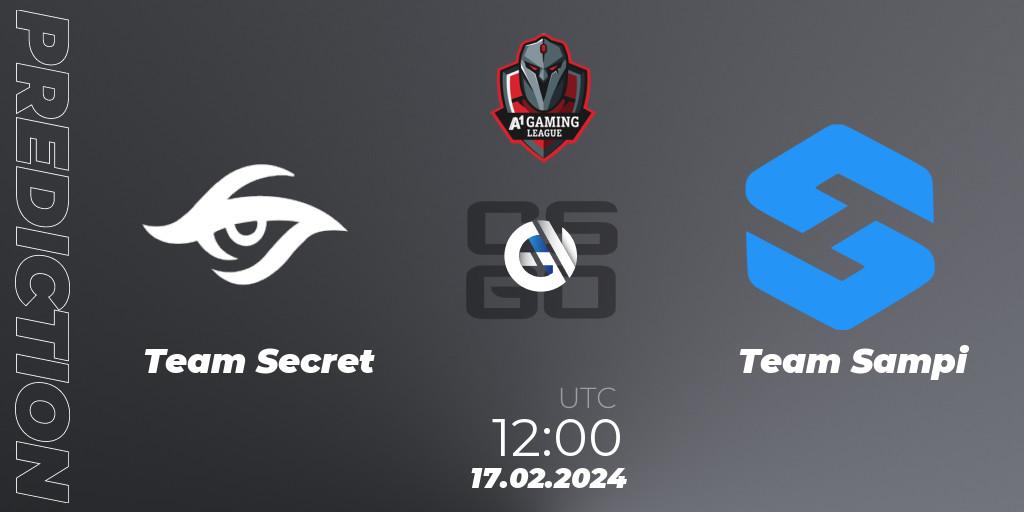 Prognose für das Spiel Team Secret VS Team Sampi. 17.02.24. CS2 (CS:GO) - A1 Gaming League Season 8