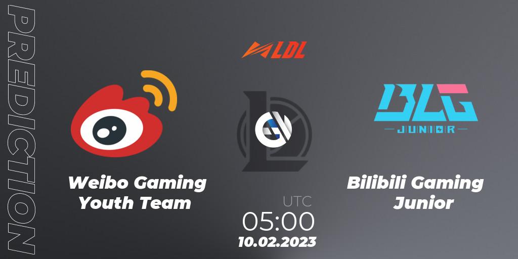 Prognose für das Spiel Weibo Gaming Youth Team VS Bilibili Gaming Junior. 10.02.23. LoL - LDL 2023 - Swiss Stage