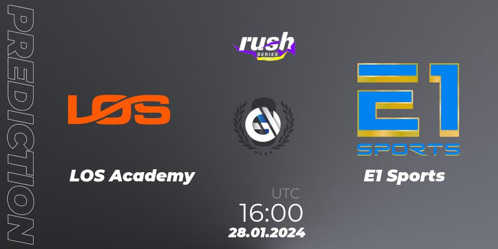 Prognose für das Spiel LOS Academy VS E1 Sports. 28.01.2024 at 16:00. Rainbow Six - RUSH SERIES Summer