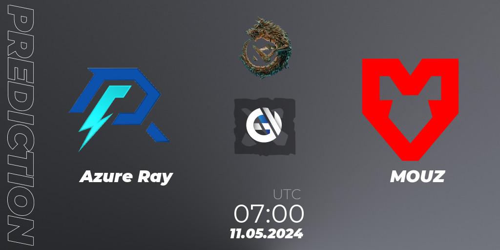 Prognose für das Spiel Azure Ray VS MOUZ. 11.05.24. Dota 2 - PGL Wallachia Season 1 - Group Stage