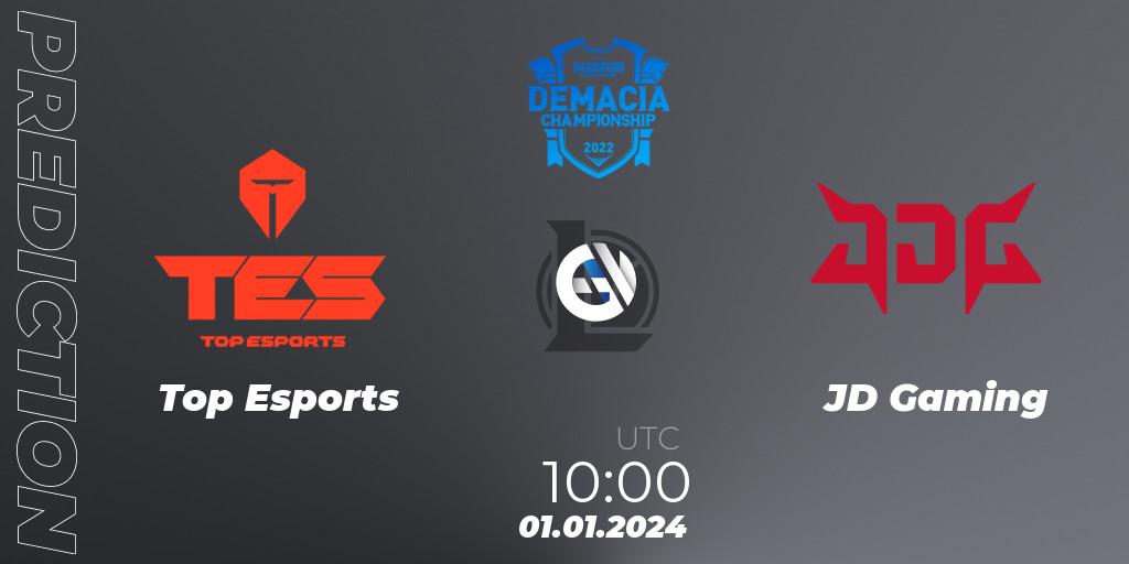 Prognose für das Spiel Top Esports VS JD Gaming. 01.01.24. LoL - Demacia Cup 2023 Playoffs