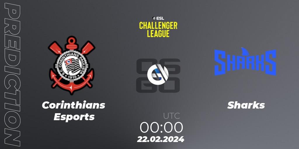 Prognose für das Spiel Corinthians Esports VS Sharks. 22.02.24. CS2 (CS:GO) - ESL Challenger League Season 47: South America