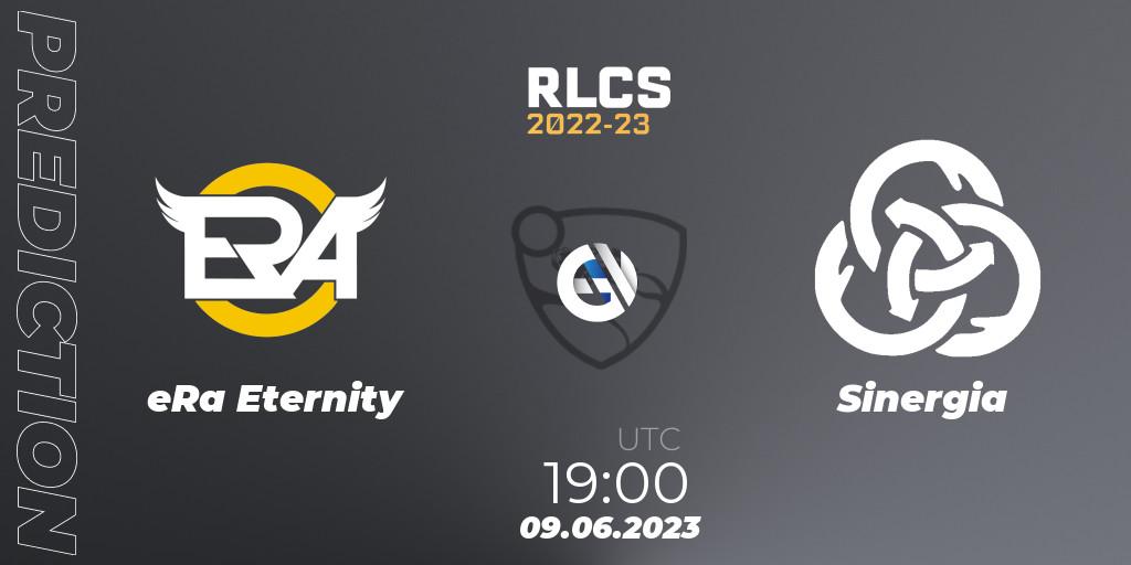 Prognose für das Spiel eRa Eternity VS Sinergia. 09.06.2023 at 19:00. Rocket League - RLCS 2022-23 - Spring: South America Regional 3 - Spring Invitational