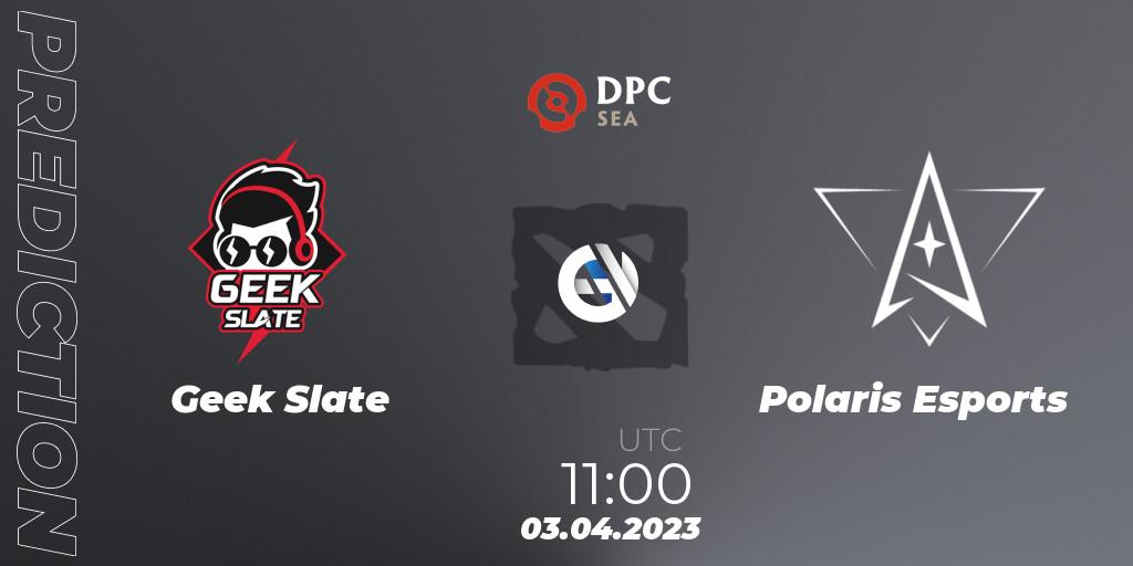 Prognose für das Spiel Geek Slate VS Polaris Esports. 03.04.23. Dota 2 - DPC 2023 Tour 2: SEA Division I (Upper)