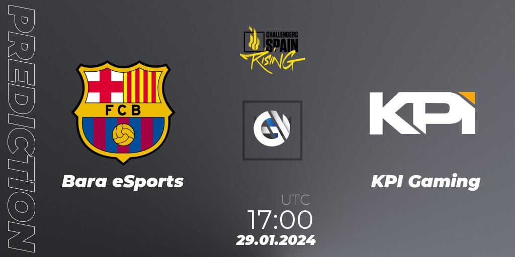 Prognose für das Spiel Barça eSports VS KPI Gaming. 29.01.24. VALORANT - VALORANT Challengers 2024 Spain: Rising Split 1