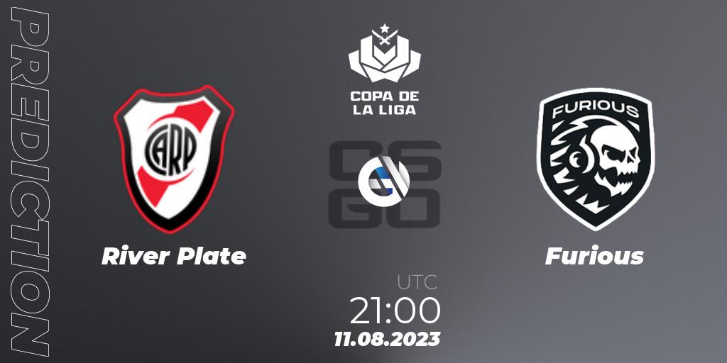 Prognose für das Spiel River Plate VS Furious. 11.08.2023 at 21:00. Counter-Strike (CS2) - La Copa de La Liga 2023