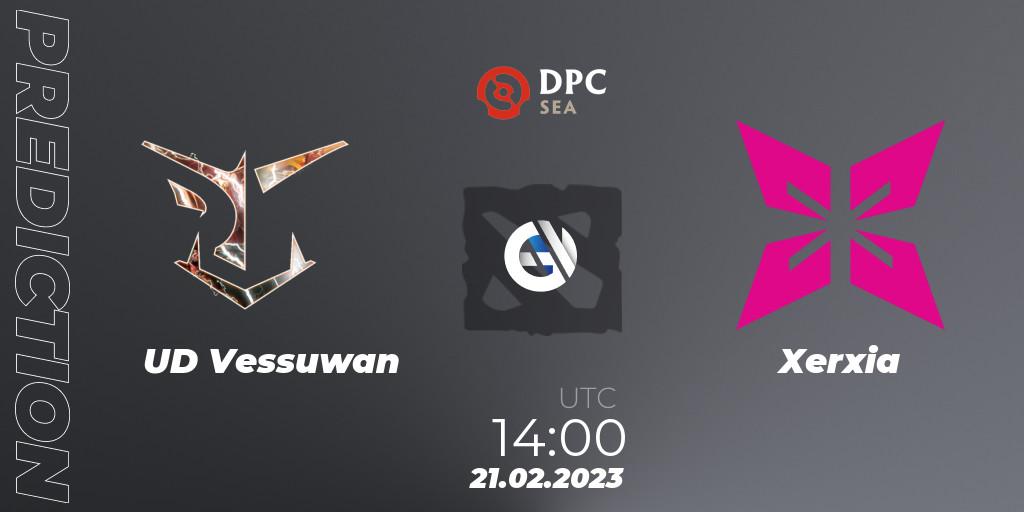 Prognose für das Spiel UD Vessuwan VS Xerxia. 21.02.23. Dota 2 - DPC 2022/2023 Winter Tour 1: SEA Division II (Lower)