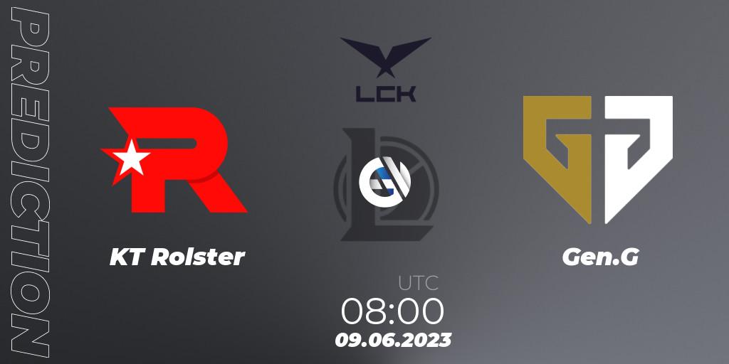 Prognose für das Spiel KT Rolster VS Gen.G. 09.06.23. LoL - LCK Summer 2023 Regular Season
