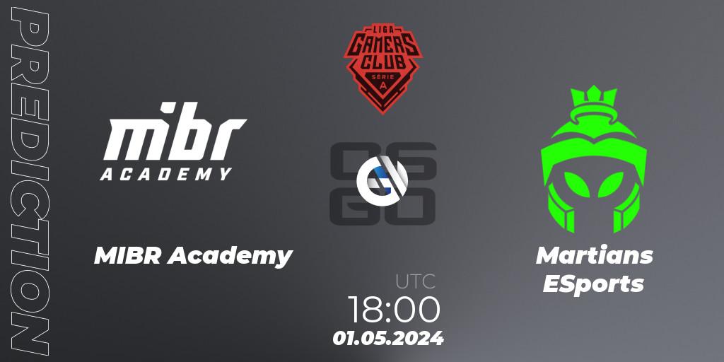 Prognose für das Spiel MIBR Academy VS Martians ESports. 01.05.24. CS2 (CS:GO) - Gamers Club Liga Série A: April 2024