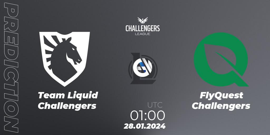 Prognose für das Spiel Team Liquid Challengers VS FlyQuest Challengers. 28.01.24. LoL - NACL 2024 Spring - Group Stage