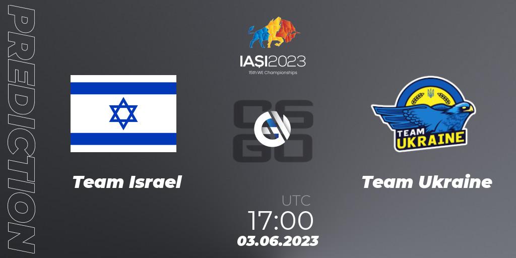 Prognose für das Spiel Israel VS Team Ukraine. 03.06.2023 at 17:00. Counter-Strike (CS2) - IESF World Esports Championship 2023: Eastern Europe Qualifier