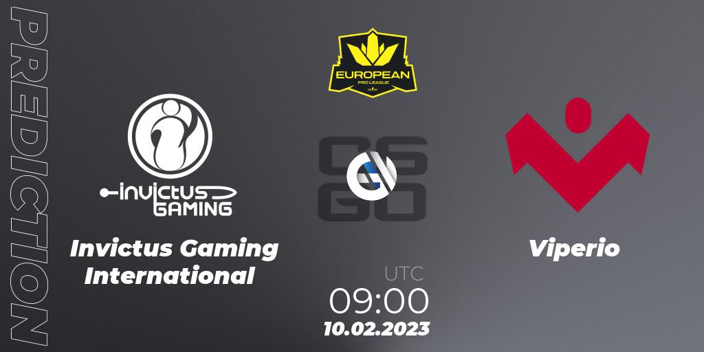 Prognose für das Spiel Invictus Gaming International VS Viperio. 10.02.23. CS2 (CS:GO) - European Pro League Season 6: Division 2