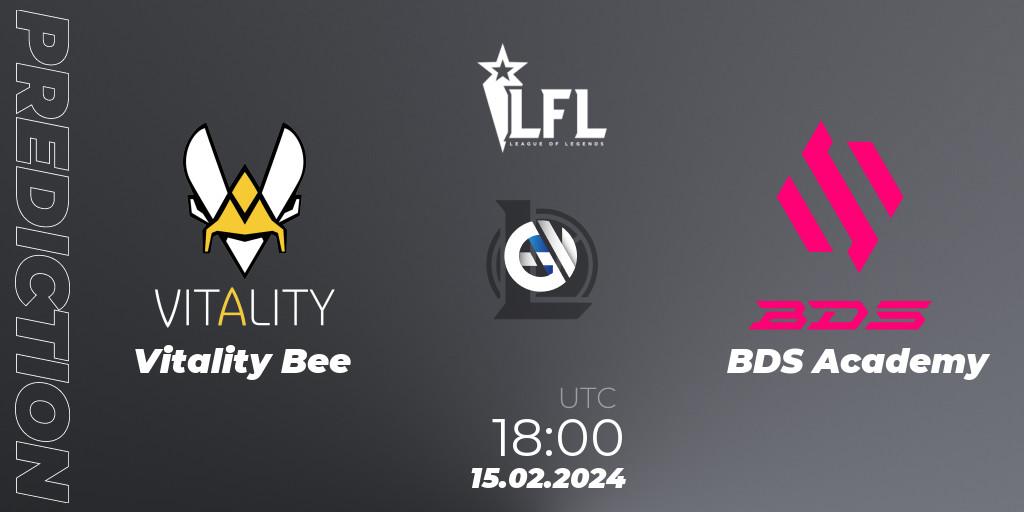 Prognose für das Spiel Vitality Bee VS BDS Academy. 15.02.24. LoL - LFL Spring 2024