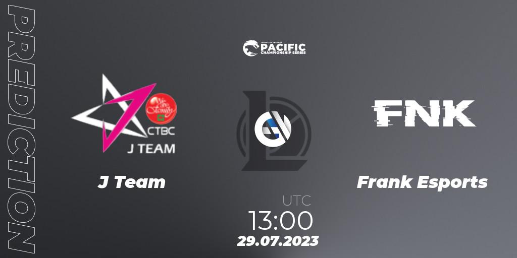 Prognose für das Spiel J Team VS Frank Esports. 29.07.2023 at 13:00. LoL - PACIFIC Championship series Group Stage