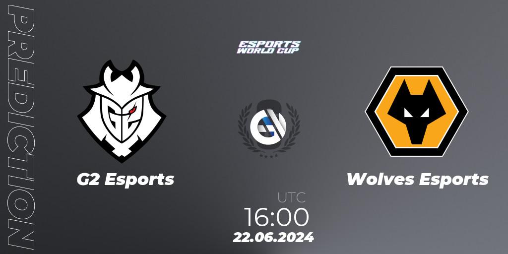 Prognose für das Spiel G2 Esports VS Wolves Esports. 22.06.2024 at 16:00. Rainbow Six - Esports World Cup 2024: Europe OQ