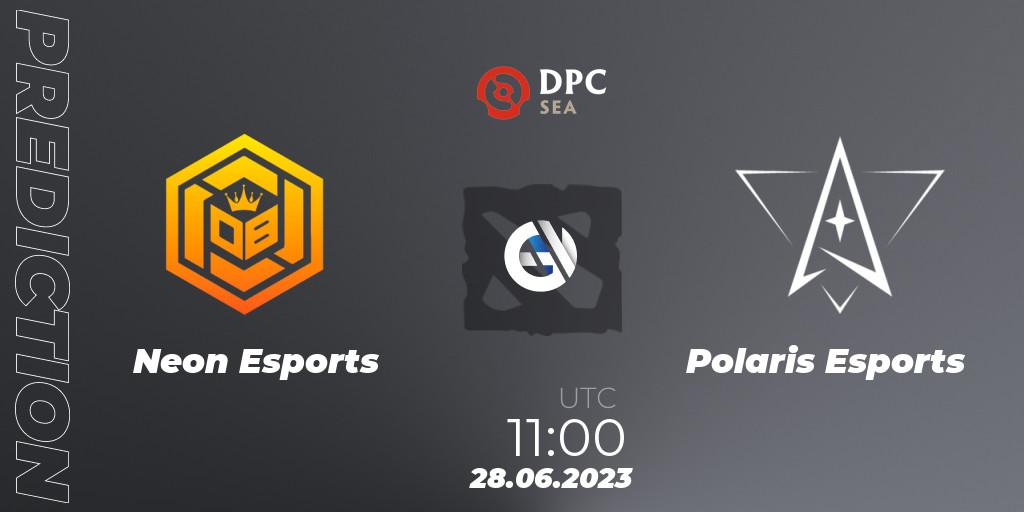 Prognose für das Spiel Neon Esports VS Polaris Esports. 28.06.23. Dota 2 - DPC 2023 Tour 3: SEA Division II (Lower)