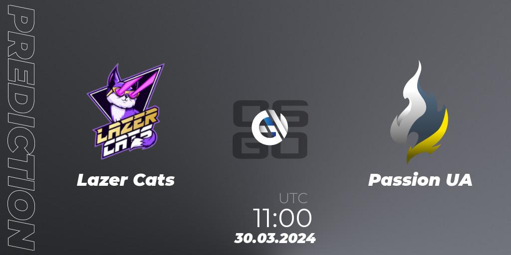 Prognose für das Spiel Lazer Cats VS Passion UA. 30.03.24. CS2 (CS:GO) - Gameinside.ua ROG Spring Cup 2024