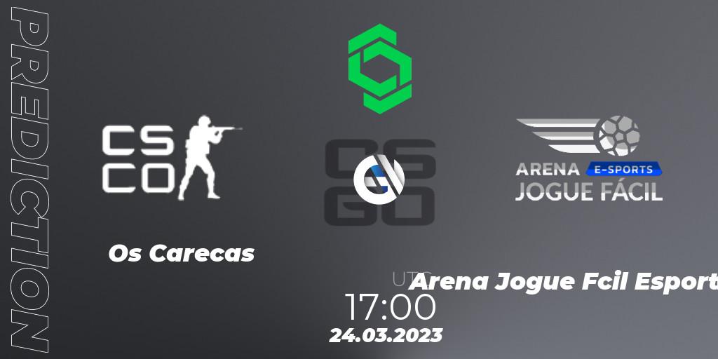 Prognose für das Spiel Os Carecas VS Arena Jogue Fácil Esports. 24.03.23. CS2 (CS:GO) - CCT South America Series #6: Closed Qualifier