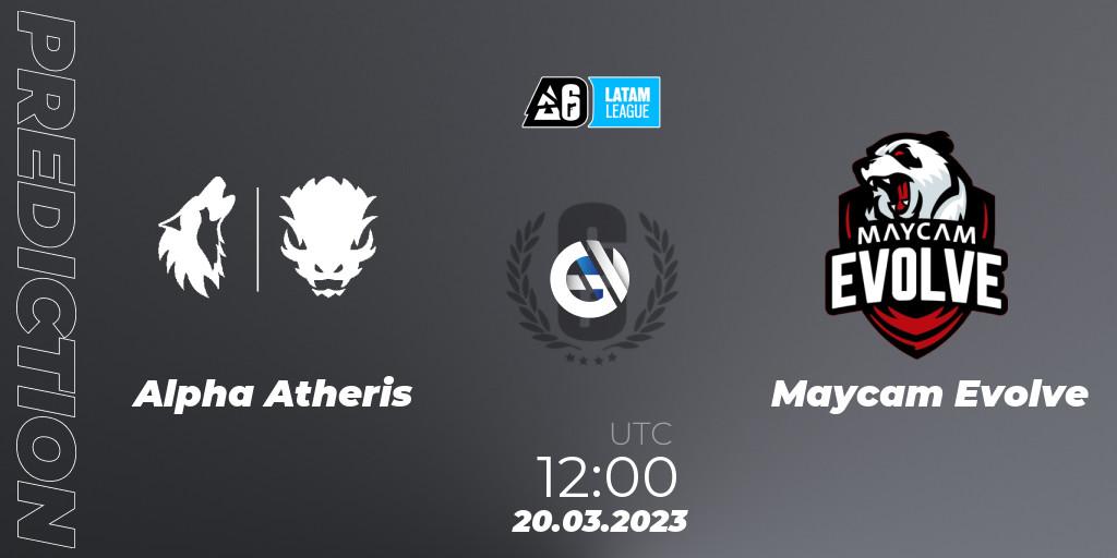 Prognose für das Spiel Alpha Atheris VS Maycam Evolve. 21.03.23. Rainbow Six - LATAM League 2023 - Stage 1
