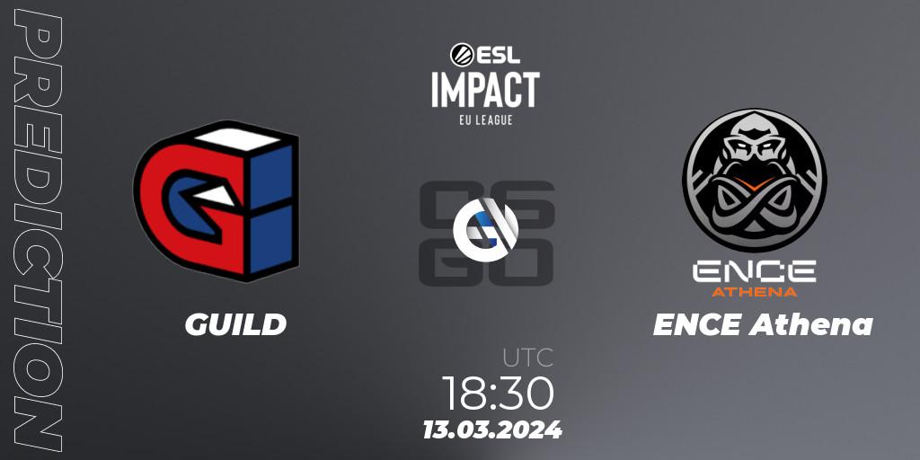 Prognose für das Spiel GUILD VS ENCE Athena. 13.03.24. CS2 (CS:GO) - ESL Impact League Season 5: Europe