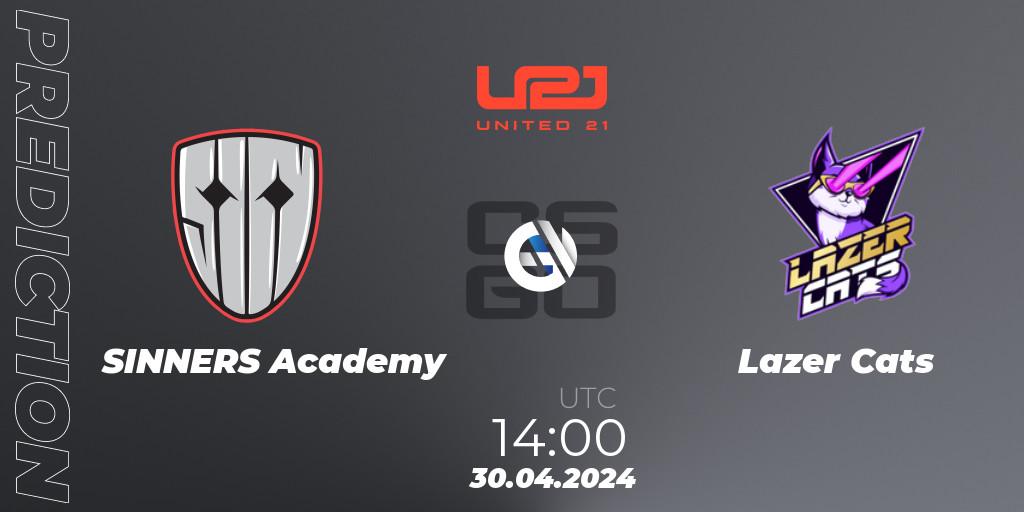 Prognose für das Spiel SINNERS Academy VS Lazer Cats. 30.04.2024 at 14:00. Counter-Strike (CS2) - United21 Season 13: Division 2