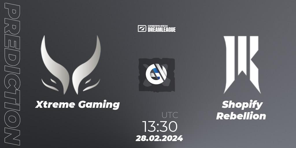 Prognose für das Spiel Xtreme Gaming VS Shopify Rebellion. 28.02.24. Dota 2 - DreamLeague Season 22