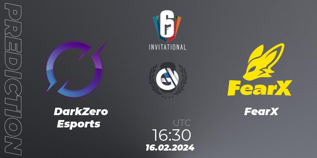 Prognose für das Spiel DarkZero Esports VS FearX. 16.02.24. Rainbow Six - Six Invitational 2024 - Group Stage