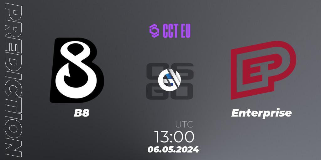 Prognose für das Spiel B8 VS Enterprise. 06.05.24. CS2 (CS:GO) - CCT Season 2 Europe Series 2 