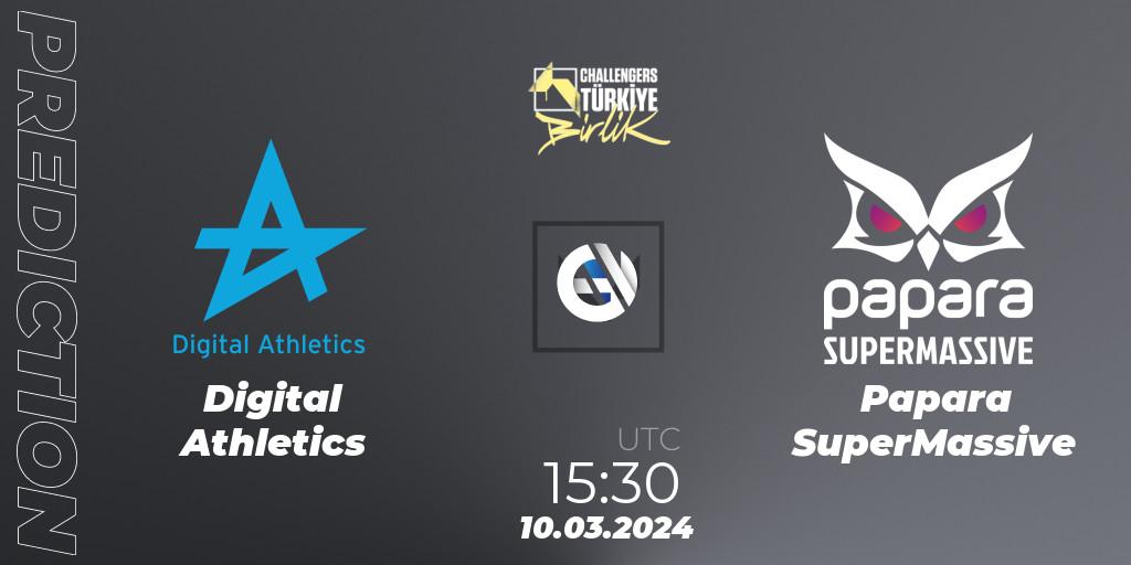 Prognose für das Spiel Digital Athletics VS Papara SuperMassive. 10.03.24. VALORANT - VALORANT Challengers 2024 Turkey: Birlik Split 1