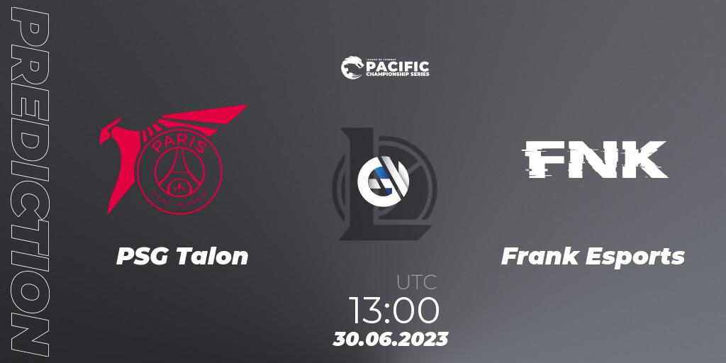 Prognose für das Spiel PSG Talon VS Frank Esports. 30.06.2023 at 13:00. LoL - PACIFIC Championship series Group Stage