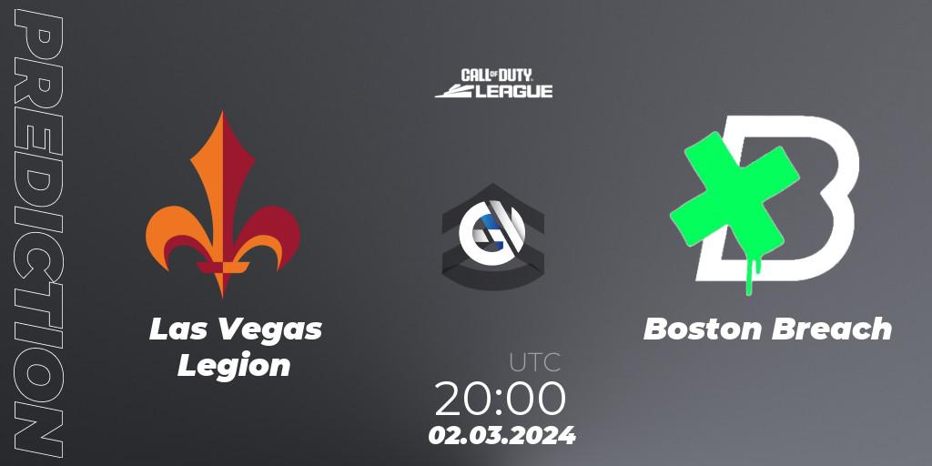 Prognose für das Spiel Las Vegas Legion VS Boston Breach. 02.03.24. Call of Duty - Call of Duty League 2024: Stage 2 Major Qualifiers