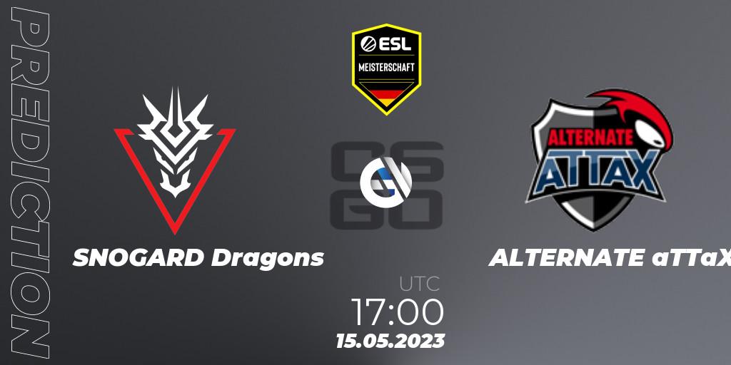 Prognose für das Spiel SNOGARD Dragons VS ALTERNATE aTTaX. 15.05.2023 at 17:00. Counter-Strike (CS2) - ESL Meisterschaft: Spring 2023