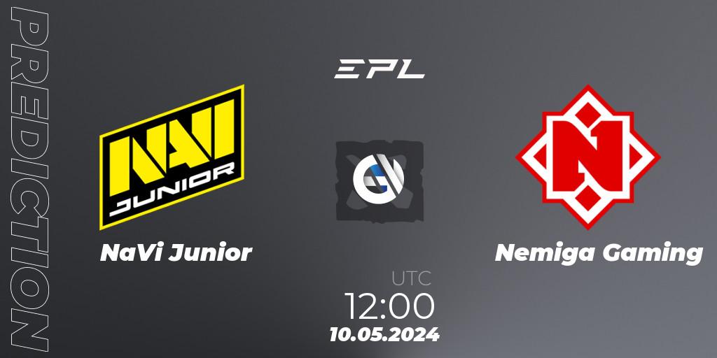 Prognose für das Spiel NaVi Junior VS Nemiga Gaming. 10.05.2024 at 13:40. Dota 2 - European Pro League Season 18