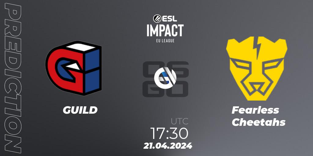 Prognose für das Spiel GUILD VS Fearless Cheetahs. 21.04.24. CS2 (CS:GO) - ESL Impact League Season 5: Europe