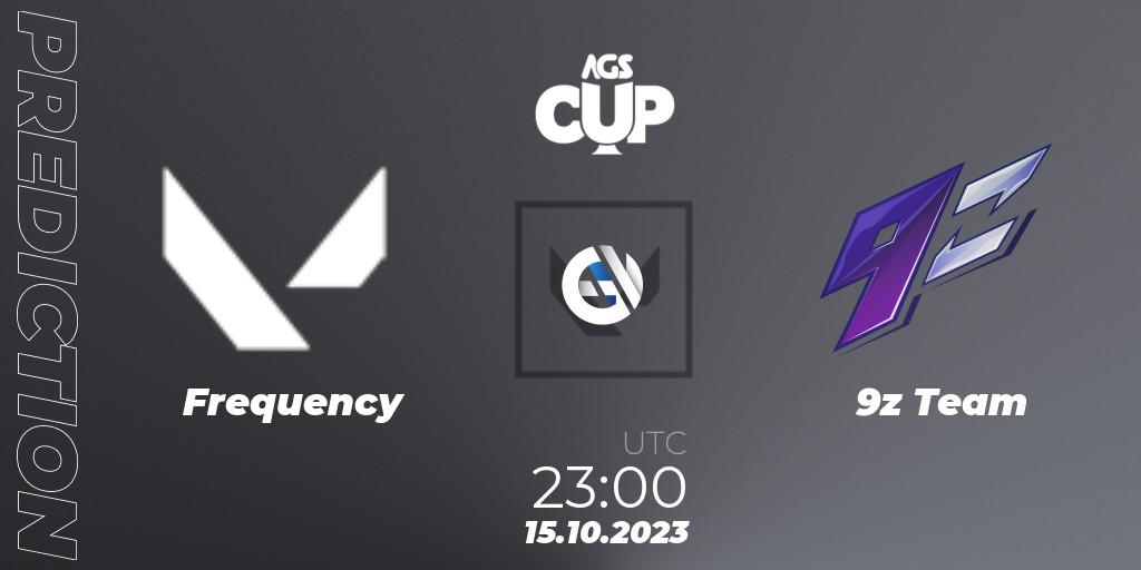 Prognose für das Spiel Frequency VS 9z Team. 15.10.23. VALORANT - Argentina Game Show Cup 2023